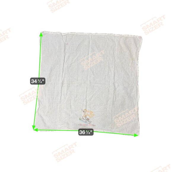 Vintage Embroidered Parakeet Lovebird Silverware Large Tea Towel Tablecloth 36" - Picture 5 of 5